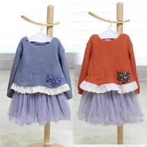 알럽베이비 여아용 로맨틱 니트 긴팔