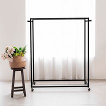 지엔디스플레이 주문제작 의류매장 사각 양면 이동식2단행거 드레스룸 인테리어 대형 고급 디자인헹거 스탠드옷걸이 행거, 06. 스텐헤어라인