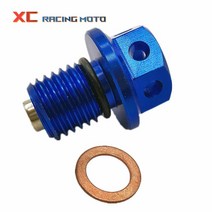 M12xP1.5 마그네틱 드레인 플러그 볼트 Yamaha WR250R Serow 250 YZF-R3 MT-03 MT-25 XT250X, 06 Blue