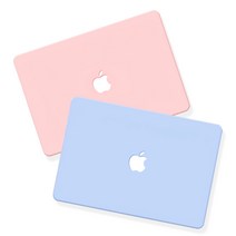 트루커버 맥북 에어 M1 13인치 A2337 전용 MacBook Air 파스텔 로고컷 케이스, 파스텔로고컷케이스_핑크