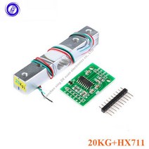 로드셀 로드 셀 1KG 5KG 10KG 20KG HX711 AD 모듈 중량 센서 전자 저울 알루미늄 합금 계량 압력, [09] 20KG and HX711
