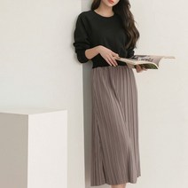 [세인트이브] AR058 주름시보리 허리밴딩 예쁜 롱원피스