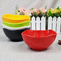 컬러 멜라민 딤플 사각 5볼 G-4075 빨강 BB 샐러드볼, 컬러멜라민 딤플사각9볼 G-4079
