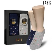 [AK PLAZA] 닥스 양말 여자 2족 선물 세트 스포츠 파일 인비져블 페이크삭스 멀티도트 22418