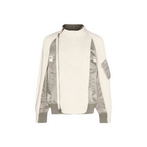 Sacai 콘트라스트 니트 패널 봄버자켓