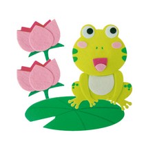 청양토이 공간꾸미기 펠트소품 아기개구리 환경판소품, 단품