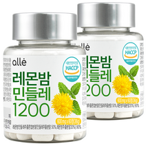 민들레 추출물 레몬밤 1200 단델리온 알레 600mg x 60정, 2통