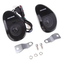 오토바이 사이드 스테레오 스피커 오디오 MP3 USB, 01 Black