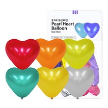 (ABM도매콜) 15cm 펄 하트 풍선 10입, 상세페이지 참조, 상세페이지 참조