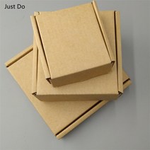 17cm 100pcs 크래프트 종이 상자 메일러 배송 카톤 의류 상자 Foldable 우편 배달 종이 골판지 상자, 보여진 바와 같이, 17.2x14.9x3cm, 100개