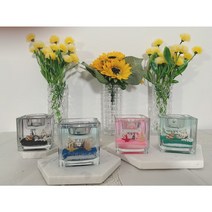10oz 사각컵 티라이트 바다캔들 / 젤캔들 / 제주 선물 / 제주도 기념품, 2구, 분홍