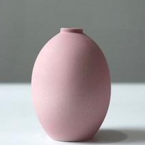 블러싱브라이드 톤 다운 핑크 세라믹 꽃병, H 2개 1세트