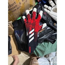 2023 신상품 미끄럼방지 진동방지 하프파이프 골키퍼장갑 축구 골키퍼 훈련 경기 보호장갑, 8 야드, 레드 블랙