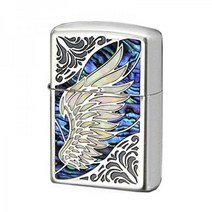 Zippo 아머 케이스 윙 아라베스크 쉘 인레이 양면 에칭 일본 제한 산화 실버