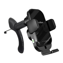 만능송풍구 차량용 휴대폰 핸드폰거치대 옵시디언 탄성마운트 CT-H46, 무선충전기블랙