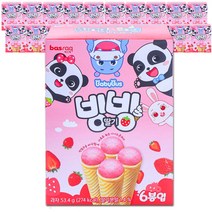 빙빙 아이스크림 딸기맛 콘과자 1box(53.4gx20곽), 1068g, 1box