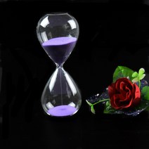 모래 시계 타이머 장식 1 pc 60 분 awaglass 손으로 불어 자기 공예 jy, 검은 색