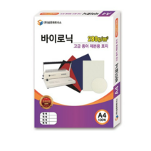 삼은파트너스 바이로닉 고급 종이 제본표지 100p, 아이보리, A4