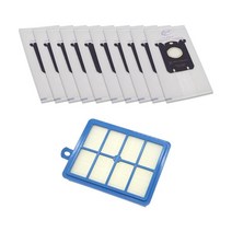 필립스 일렉트로룩스 호환 bpfire 10pcs 진공 청소기 먼지 봉투 s-bag + 1pc h12 헤파 필터 fc9080 fc9104 fc9116 fc9057, 없음