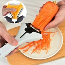 1PC 블레이드 야채 스파이럴라이저 슬라이서 트위스터 핸드 헬드 나선형 커터 과일 강판 요리 도구 스파게티 파스타 주방 가제트, E-White