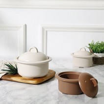 쿠르보 도자기 전골 인덕션 뚝배기 계란찜 내열냄비, 쿠르보 미니 냄비(인덕션X), 아이보리
