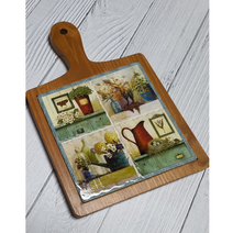 원목타일냄비받침, 커피받침, 1개