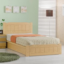 침대생각 카멜 고급통판침대 1인 기숙사 인테리어가구, 카멜통판침대_오크