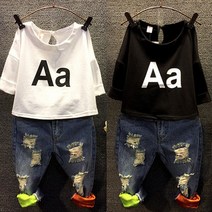 영문a라인티 블랙 화이트 면티셔츠 긴팔티 내복 롱티 원피스 심플티 맨투맨 여아캐릭터티셔츠 아동복