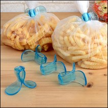 밀폐집게 남은 과자 음식 보관 원터치 봉지 집게 6P 봉투스틱, 1개