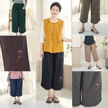 로즈맘 [엄마옷 로즈맘] 마음담은꽃면바지/엄마바지 50대여성바지 중년바지 중년여성바지 5060