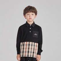 닥스리틀 닥스키즈 하우스체크 블럭 카라티 DSF11TP03M_BK