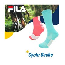 [기타] FILA 휠라 자전거 삭스 반양말, 색상:여성용 네온핑크