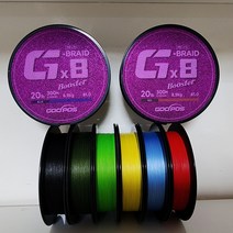 23년 [갓포스 일본내수용] G-BRAID 8합사 300m, 블루, 0.8호