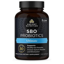 해외 Ancient Nutrition 프로바이오틱스 생강 강황 60캡슐, 1개