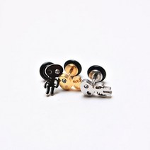 큐빅 해골 뼈 바벨 S.STEEL 피어싱 (1EA)