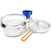 일본직발송 9. GSI 아웃도어 그레이셔 스테인리스 1 포션 메스 키트 B07W7CWCY7, One Color