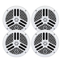2 pair 6.5inch 2 way 해양 방수 스피커 보트 야외 음악 스피커 240watts for atv utv spa 골프 카트 요트 욕실 수영장, 없음