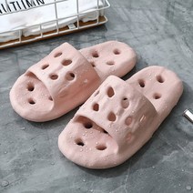 지아나 푹신한 EVA 미끄럼방지 슬리퍼 욕실화 실내화, 핑크