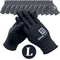 천하무적 승리 U3워크맨 장갑, 천하무적  U3워크맨-블랙 L, 10개입