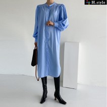 [에이치스타일] [H스타일](OP)차이나롱셔츠원피스