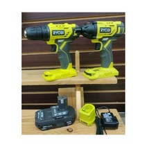 Ryobi 료비 18V 1/2인치입니다. 드릴/드라이버 및 임팩트 드라이버 콤보 키트
