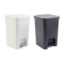 무소음 국산 냄새안나는 쓰레기통 사각 페달 휴지통 초파리 캠핑용 밀봉 배변 패드 냄새 차단 날파리 밀폐 강아지 종량제 봉투 20리터 사용가능 틈새 업소용 가정용 모던 2컬러, 다크그레이