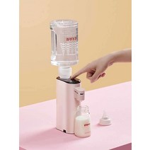 생수 디스펜서 생수병연결 5단계 온수조절 뜨거운물, 분홍색