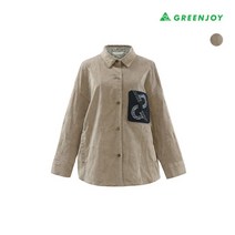 그린조이 여성 솔리드 빅 포켓 셔츠