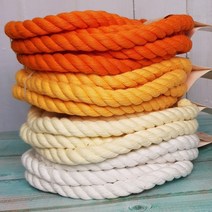 세기텍스타일 12mm 2.5m 코튼 면 컬러로프 칼라로프 (35Color) 면로프, APRICOT