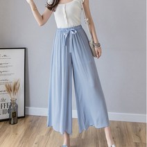 와이드 밴딩팬츠 집앞 마실룩 찰랑찰랑 9부바지