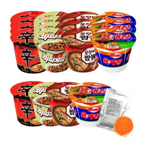 농심 큰컵 4종 (신라면5입 + 짜파게티 5입 + 오징어짬뽕 3입 + 육개장큰사발 3입), 1세트