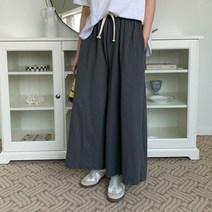 브이와이 여자 고무줄 휘뚜루 에이라인 다크컬러 바지