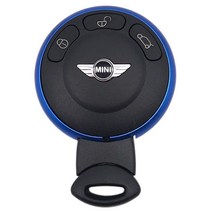 BMW 2007-2014 미니 쿠퍼용 3버튼 교체 키 포브 커버 케이스 키리스 엔트리 원격 키 포브 쉘 (블루), Blue