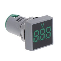 AD101-22VMS 전압계 정사각형 패널 LED 디지털 전압 측정기 22mm 전자 부품 충격 저항 내구성, 녹색